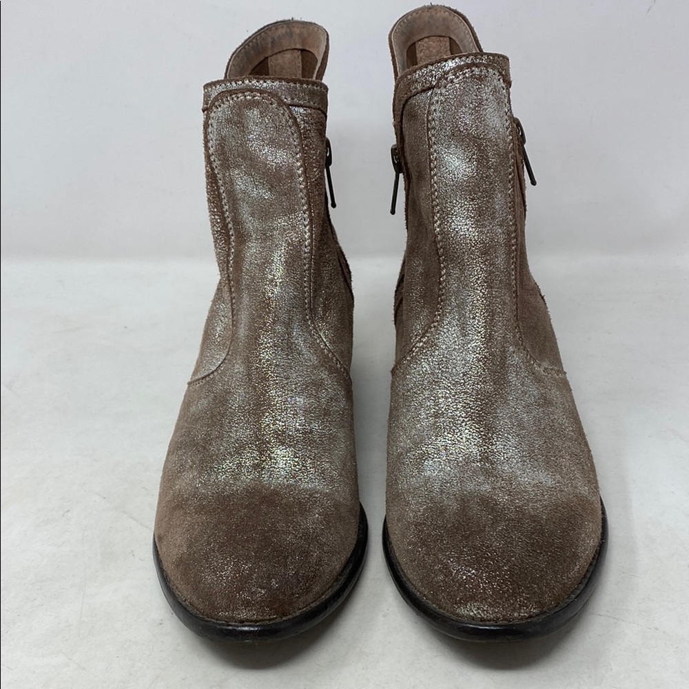 Anthropologie Seychelles Lucky Penny Double Zippered Boots in Pewter - Picture 2 of 8